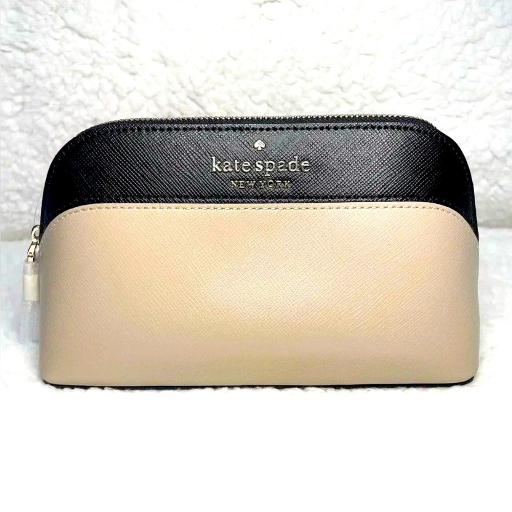 Kate Spade Black and Tan Cosmetic Case
